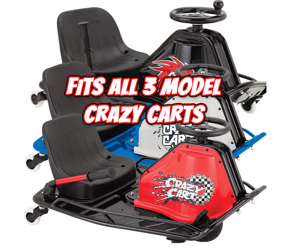 Front Caster Set w/Bracket for Crazy Cart DLX (Deluxe) - Image 4