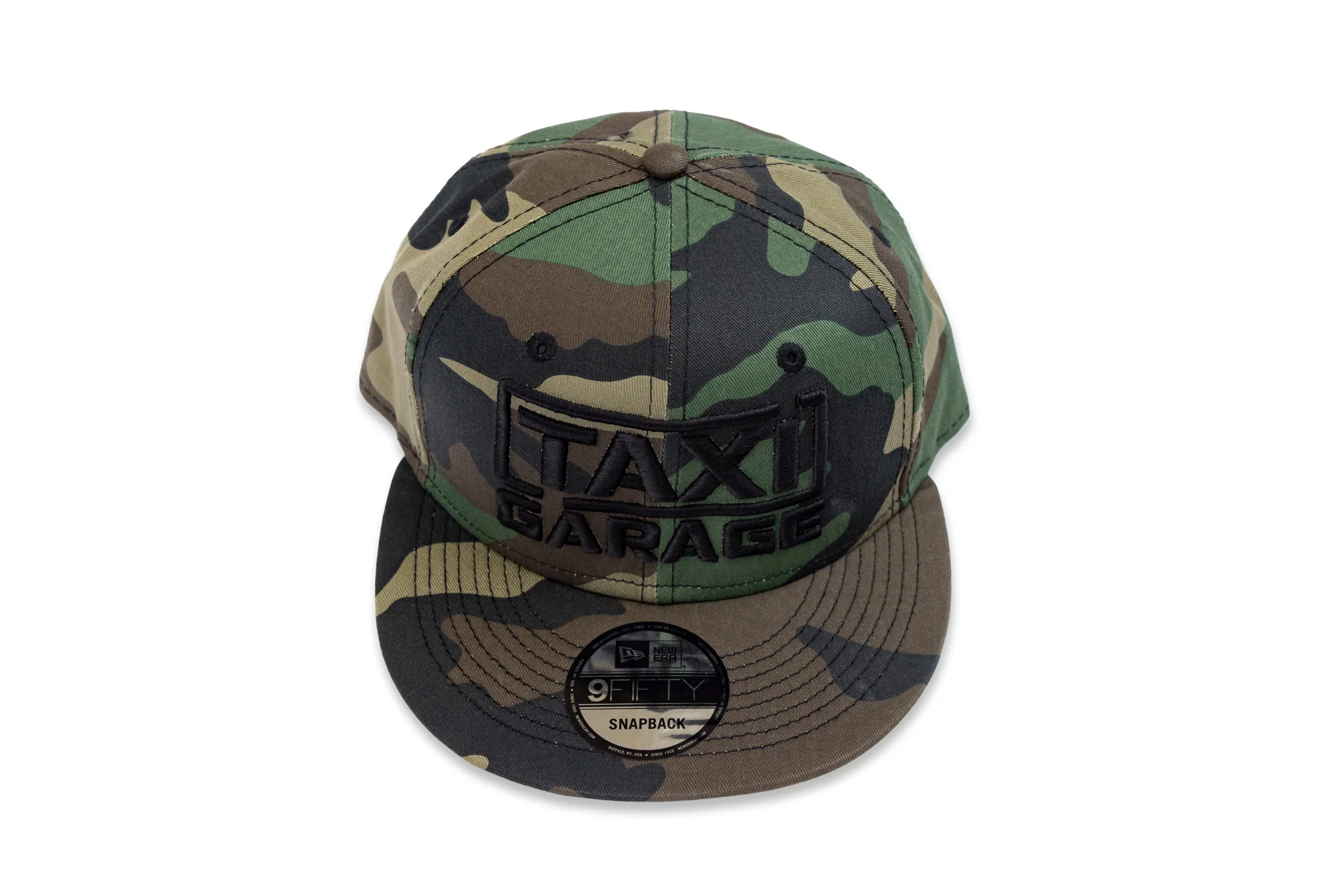 TAXI GARAGE Camo Snap Back Hat - Image 3