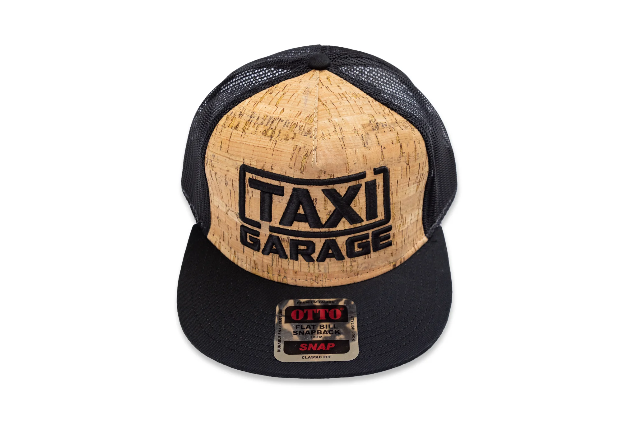 TAXI GARAGE Black Cork Snap Back Hat - Image 3