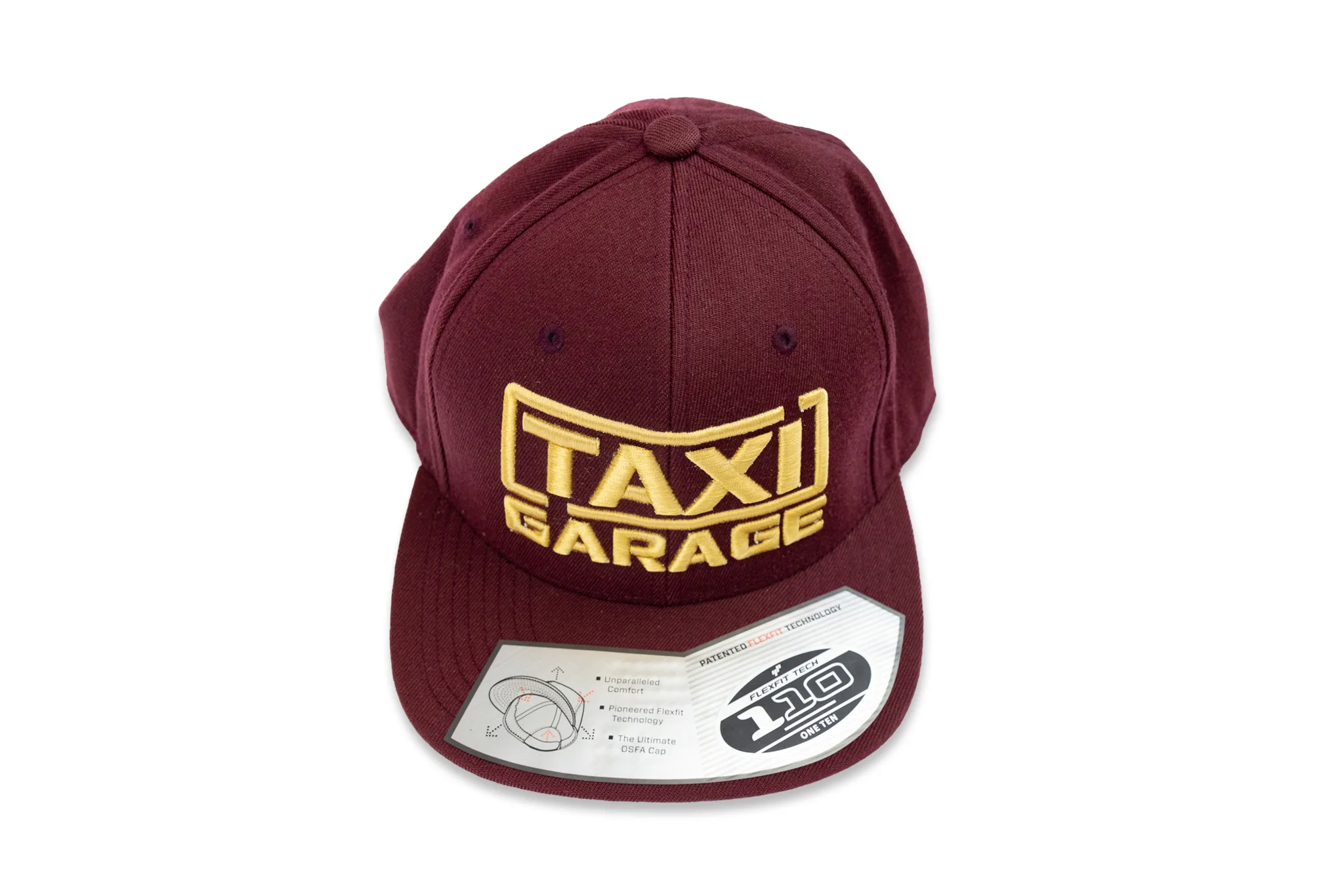 TAXI GARAGE Maroon Snap Back Hat - Image 3