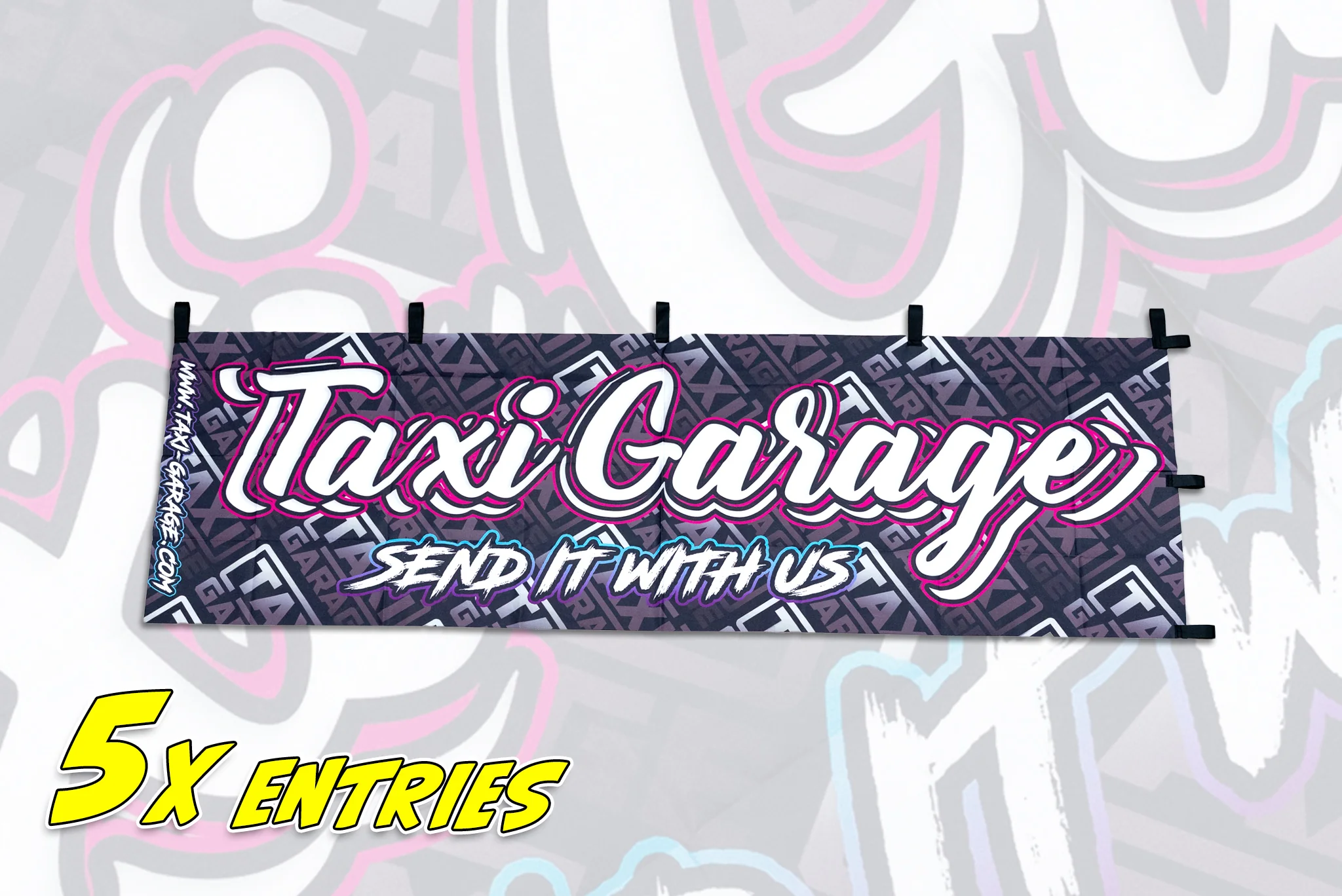 TAXI GARAGE Nobori Style Shop Flag