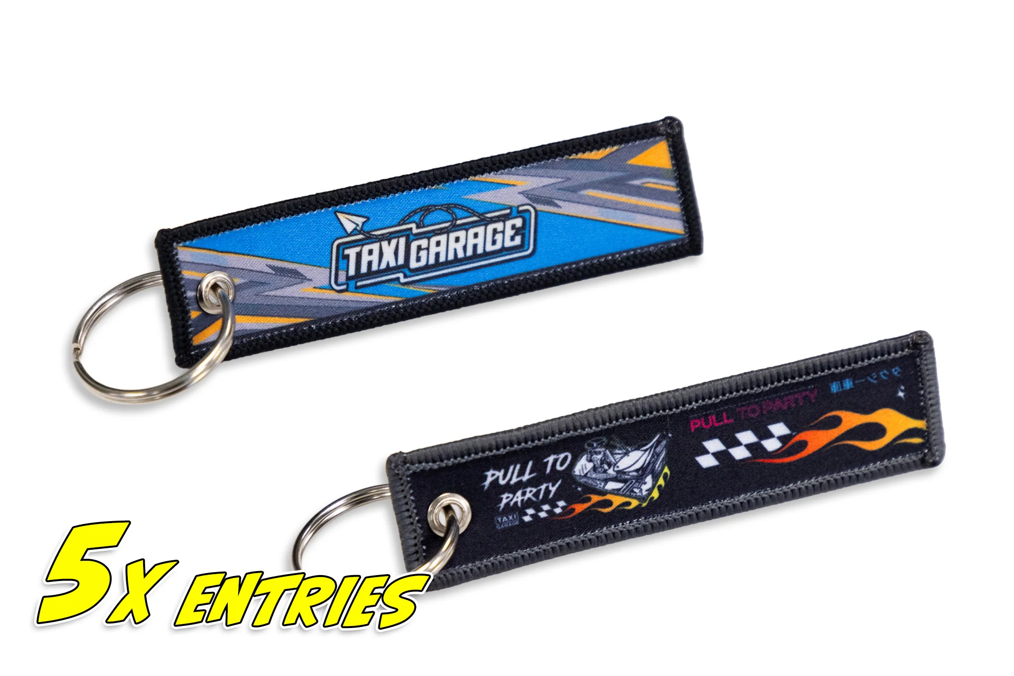 Taxi Garage Pull Tag Keychain