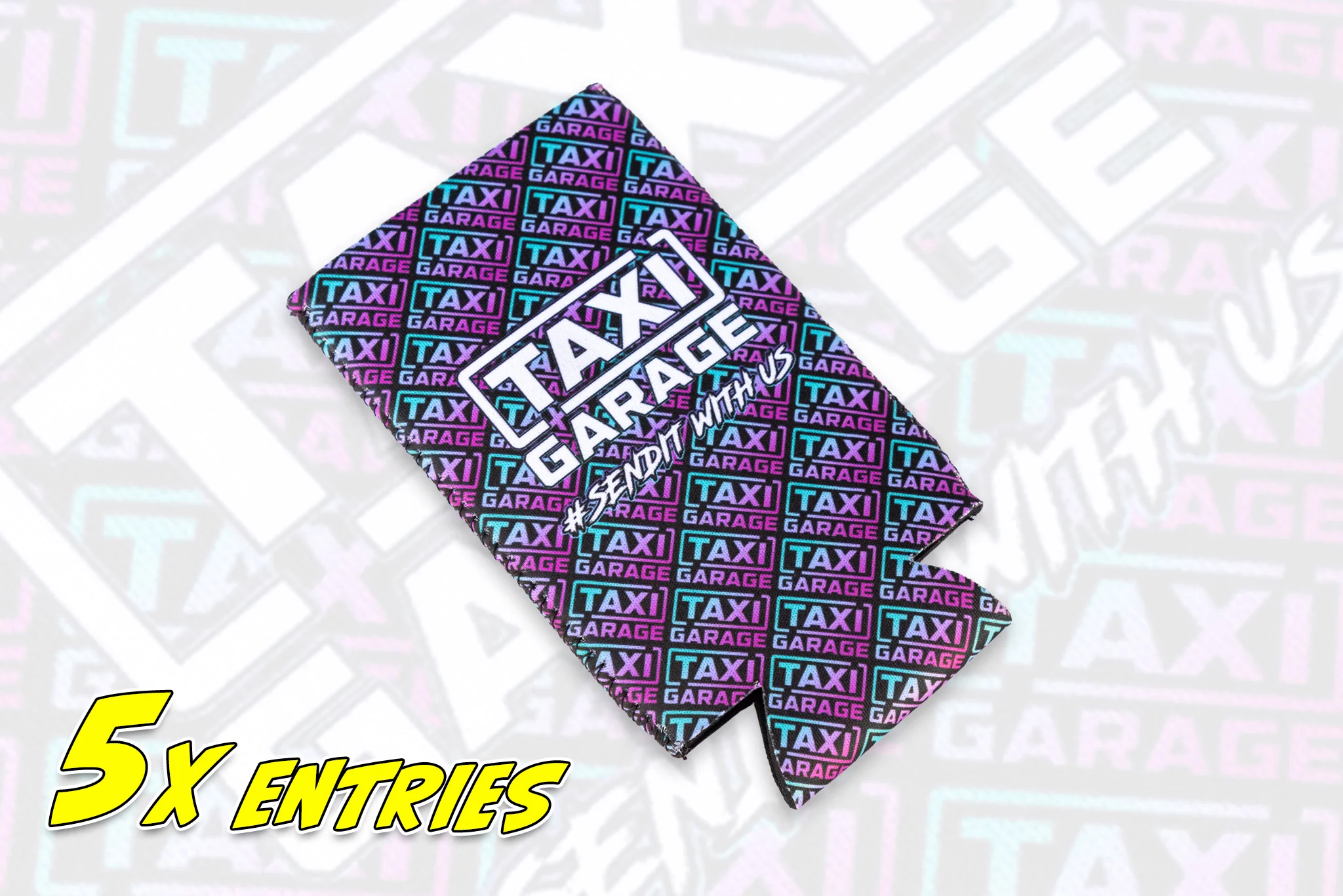 Taxi Garage Slim Koozie